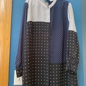 Alfani Black and White Polka Dot Blouse